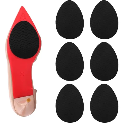 Afbeelding van 3 Pairs Non slip Shoe Grips Silicone Sole Protector Rough Texture Pads Self Adhesive High Heel voor Vergroten van Comfortabele Kussens