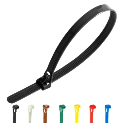 Afbeelding van Gocableties kabelbinders van duurzaam nylon, 250 mm x 7,6 mm, 100 stuks, hoogwaardig, robuust, zwart