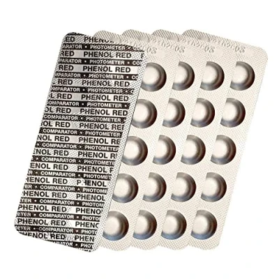 Afbeelding van harren24 fotometer testtabletten chloor DPD1, DPD3, actieve zuurstof DPD4, pH waarde Phenol Red, Alkalinity M, CYA Test, zwambadwatertester, 50x, 100x, 250x, 500x (Phenol Red / 50x)