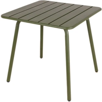 Afbeelding van MaximaVida metalen vierkante tuintafel Max 80 x cm olijfgroen