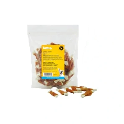 Afbeelding van Boomy Hondensnacks Hondensnoepjes Knapperige calciumbotjes met kip 500g