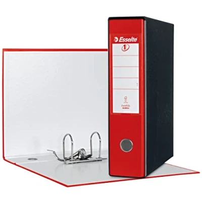 Afbeelding van Esselte RACCOGLITORE EUROFILE met hefboom mechanisme kunststof gecoat karton, rood, 8 cm