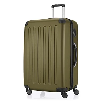 Afbeelding van HAUPTSTADTKOFFER Spree harde koffer met 4 dubbele wielen, trolleykoffer, uitbreidbare reiskoffer, 75 cm, 119 liter, Avocado