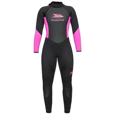 Afbeelding van Trespass Aquaria, zwart, S, lang 5 mm wetsuit met binnenvak voor dames, klein, zwart