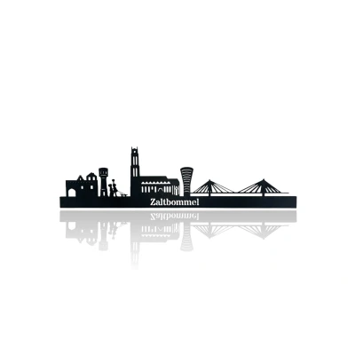 Afbeelding van Skyline van Zaltbommel Zwart mdf 150 cm