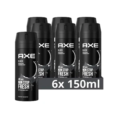 Afbeelding van 6x Axe Black Bodyspray 150ml