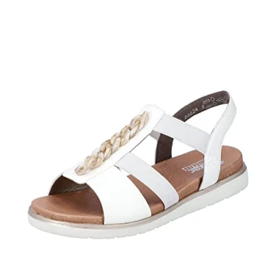 Afbeelding van Rieker Dames V5055 Sandalen, wit, 41 EU