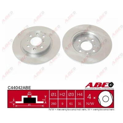 Afbeelding van ABE Remschijven C44042ABE