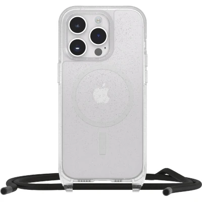 Afbeelding van OtterBox React Necklace hoesje met MagSafe voor iPhone 14, ultradunne beschermhoes verstelbare en afneembare kettingriem, getest volgens militaire standaard, Stardust Zonder Verpakking