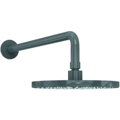 Afbeelding van Waterevolution Flow hoofddouche 250mm met muuraansluiting Gun Metal T164125GME