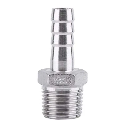 Afbeelding van 1 x aansluitkabel voor slang, baardslang, adapter, sleutelhanger, uit roestvrij staal, SS304, 1/8 inch 3/4 (1/2 12 mm)