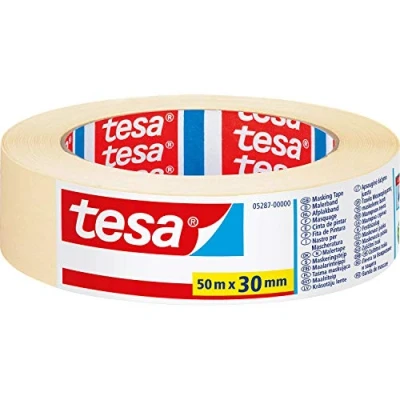 Afbeelding van Tesa 04325 Papieren maskeringstape Algemeen Creme 30mm x 50m 00002 00