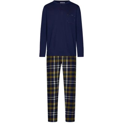 Afbeelding van Heren pyjama ruiten Pastunette Blauw Maat XXXL