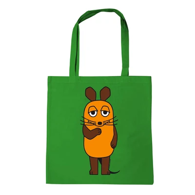 Afbeelding van LOGOSHIRT Die Sendung mit der Maus De Shopper Tote groen Gelicentieerd origineel ontwerp