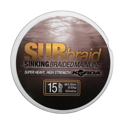 Afbeelding van Korda Gevlochten lijn Sub Braid Sinking Braided Mainline 20lb Maat : 1200m 0.34mm 9.09kg