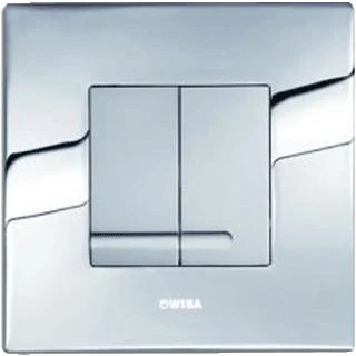 Afbeelding van WISA Delos bedieningsplaat vierkant metaal met dualflush DF glans