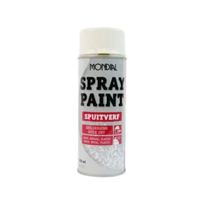 Afbeelding van Mondial Spray paint RAL 9001 hoogglans cremewit 400ml