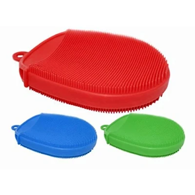 Afbeelding van NERTHUS FIH 344 silicone schrobber, 17 x 2,5 10 cm, rood/groen/blauw, cm