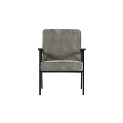 Afbeelding van Woood Sally fauteuil ribstof vergrijsd groen Stof
