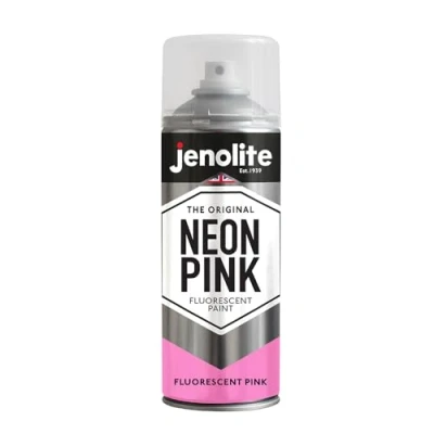 Afbeelding van JENOLITE Fluorescerende spuitverf NEON ROZE Premium High Visibility Multi Surface Paint 400ml