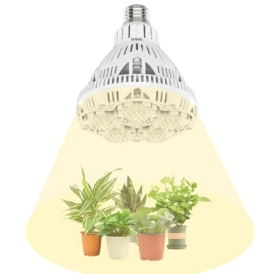 Afbeelding van SANSI 24W LED plantenlamp volspectrum plantenverlichting, E27 groeilicht, (komt overeen met 300W) voor verlichting en teelt van bloemen, planten binnenshuis