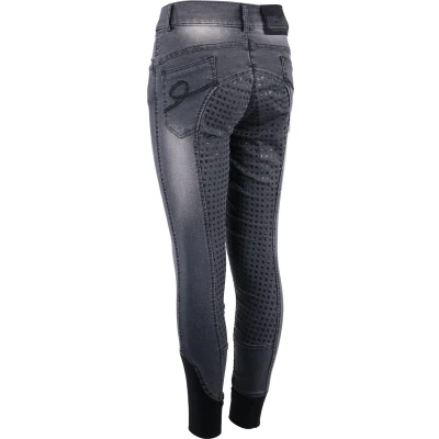 Afbeelding van Harry&#039;s Horse Rijbroek heren Liciano Denim Full Grip 164 Zwart