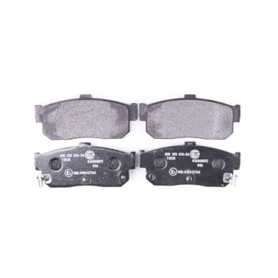 Afbeelding van HELLA PAGID 8DB 355 016 561 Remblokkenset T3028 Dikte: 16.4mm Remsysteem: Akebono Met akoestische slijtagewaarschuwing voor o.a. INFINITI / NISSAN