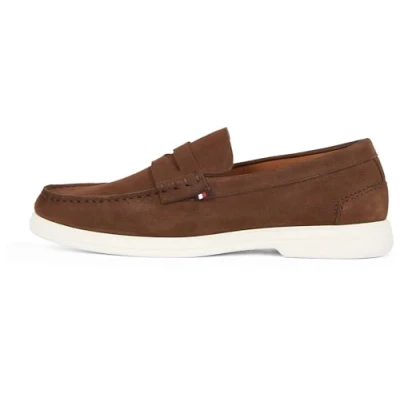 Afbeelding van Tommy Hilfiger heren Loafer van leer in de kleur Donkerbruin, maat: 40