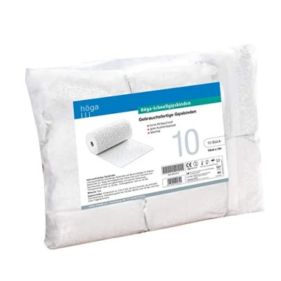 Afbeelding van Höga Snelgipsverband, gebruiksklaar gipsverband, 10 cm x 3 m, 5 2 stuks in doos, voor alle soorten botbreuken, ideaal knutselen en modelleren, (1 stuk)
