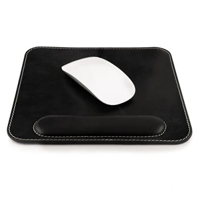 Afbeelding van Londo Leder Mousepad met Polssteun (Zwart)