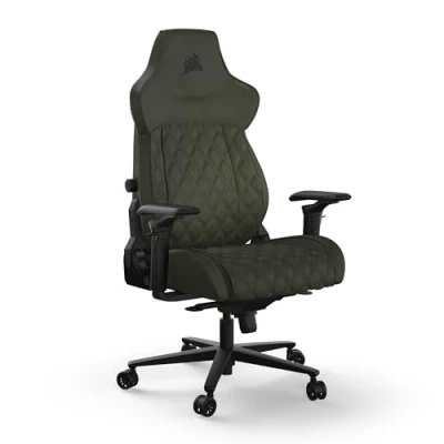 Afbeelding van CORSAIR TC500 LUXE Gamingstoel Hoogwaardig Ademend Textiel Brede Zitting Armsteunen in Vijf Richtingen Verstelbaar 90 160 graden Kantelbaar Verstelbare Lendensteun Sherwood