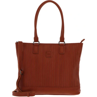 Afbeelding van FREDsBRUDER Leren Schoudertas Vertical City Bag Dark Honey Bruine