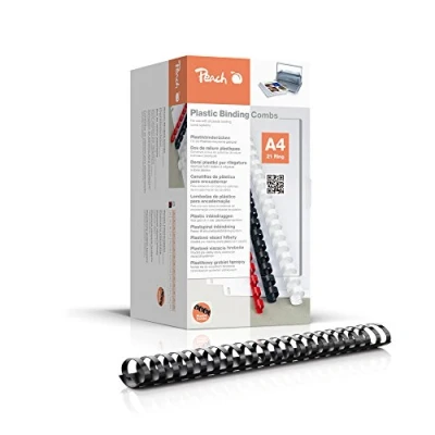 Afbeelding van Peach Plastic bindruggen A4 44mm 440 vel 50 stuks zwart PB444 02