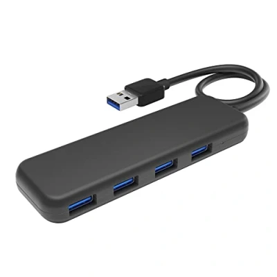 Afbeelding van KabelDirekt 4 poort USB 3.0 hub (Ultraslim, Plug &amp; Play) TOP Series