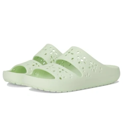 Afbeelding van Crocs Dames Slipper Classic Floral Cut Out Sandaal Jade Tint GROEN 37/38