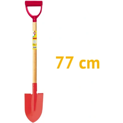 Afbeelding van Basic Strandschep Punt Hout/Metaal 77Cm Assorti