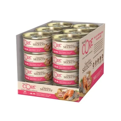 Afbeelding van 24x Wellness Core Kattenvoer Signature Selects Flaked Tonijn Zalm 79 gr