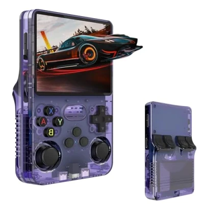 Afbeelding van R36S retro handheld videogameconsole, 3,5 inch IPS scherm videospeler 128g TF kaart 10.000+ games gameconsole, met open source Linux systeem