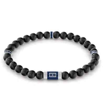 Afbeelding van Tommy Hilfiger WOOD Beads Armband, Heren, Maat: One Size, Black