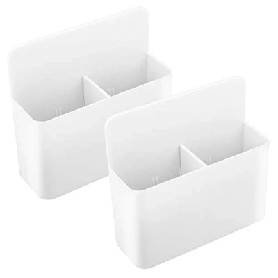 Afbeelding van MoKo magnetische markerhouder, 2 stuks magneetlegplanken, whiteboard, pennenhouder, schoolbenodigdheden voor schoolleven, koelkast, slot en andere oppervlakken, wit