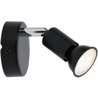 Afbeelding van Paulmann 66750 Spotlight Carolina IP44 max. 10 watt dimbaar plafondspot antraciet, chroom plafondlamp metaal GU10