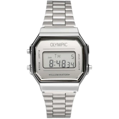 Afbeelding van Olympic OL66HKS002 Digitaal Horloge Staal Zilverkleurig