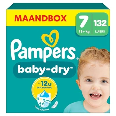 Afbeelding van Pampers Baby Dry Luiers Maat 7 (15 kg+) 132 stuks