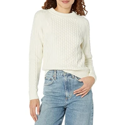 Afbeelding van Amazon Essentials Dames Stitch Cable Sweater, Eggshell Wit, Small