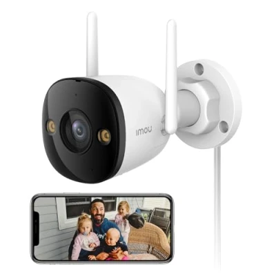Afbeelding van Imou 3K bewakingscamera voor buiten, 5MP WLAN IP camera outdoor met mens/autodetectie, IR nachtzicht 30 m, IP67 weerbestendig, Alexa, twee weg audio