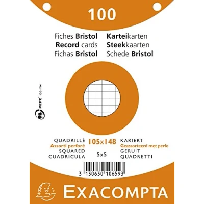 Afbeelding van Exacompta 10658E indexkaarten Bristol, 14x21 cm, meerkleurig