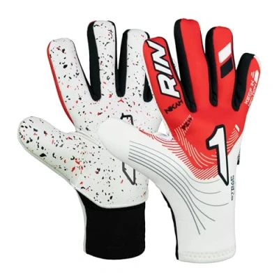 Afbeelding van Rinat Nkam AS Keepershandschoenen, volwassenen, wit, rood, maat 9