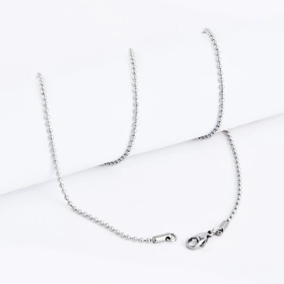 Afbeelding van ABkettinkjes Ketting Balletjes Bolletjes Balletjesketting 3mm Staal 45cm