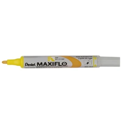 Afbeelding van Pentel Maxiflo Green Label whiteboard marker met conische punt, geel