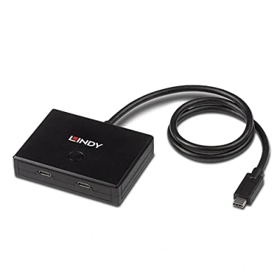 Afbeelding van LINDY 2 weg schakelaar USB 3.2 Gen 1 type C, poorten